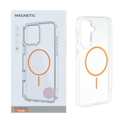 قاب اورجینال Magnetic دور ژله ای MagSafe مدل Samsung Galaxy A37 - نارنجی (پک دار)