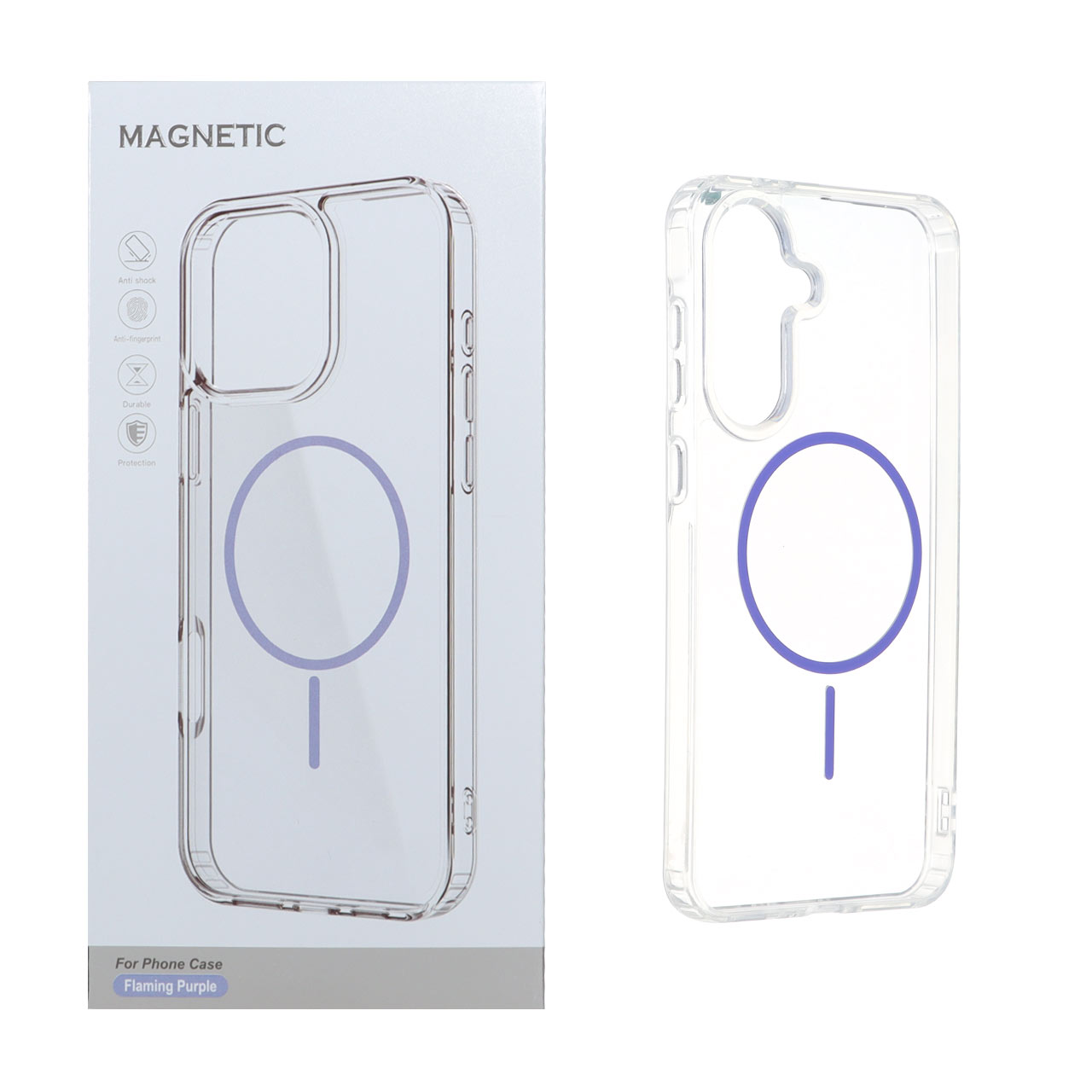 4598138 قاب اورجینال Magnetic دور ژله ای MagSafe مدل Samsung Galaxy A37 - بنفش روشن (پک دار) - تصویر 1