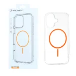 قاب اورجینال Magnetic دور ژله ای MagSafe مدل Apple iPhone 17 - نارنجی (پک دار)
