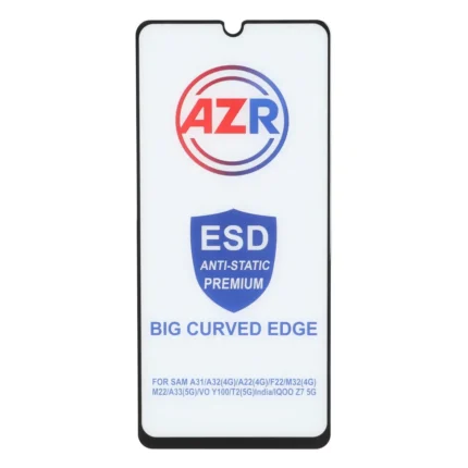 محافظ صفحه نمایش شیشه ای AZR - Big curved ESD Anti Static مدل Samsung Galaxy A31 / A32 4G / A33 5G / A22 4G / F22 4G / M22 / M32 4G