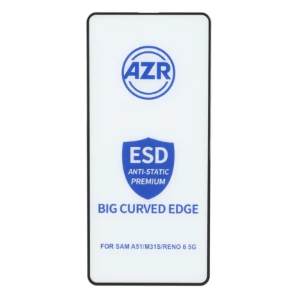 محافظ صفحه نمایش شیشه ای AZR - Big curved ESD Anti Static مدل Samsung Galaxy A51 / A52 / A52S / A53 / M31s / S20 fe