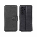 کیف موبایل چرمی مگنتی محافظ لنزدار Samsung Galaxy S23 FE - مشکی