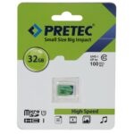 کارت حافظه Pretec MICROSDHC مدل 667X کلاس U1 سرعت 100MB/s ظرفیت 32GB - (گارانتی فراگامان)