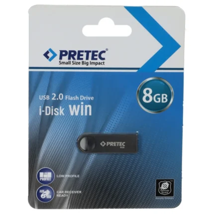 فلش مموری PRETEC USB2.0 مدل Win ظرفیت 8GB - مشکی (گارانتی فراگامان)