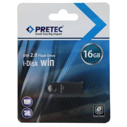 فلش مموری PRETEC USB2.0 مدل Win ظرفیت 16GB - مشکی (گارانتی فراگامان)