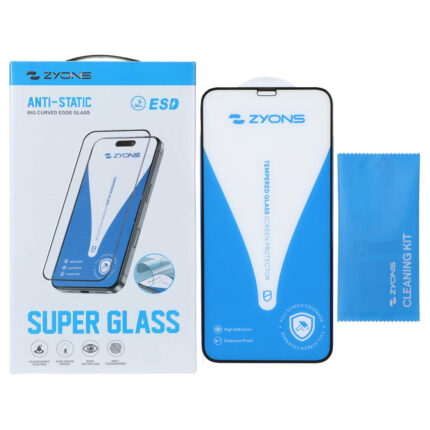 محافظ صفحه نمایش شیشه ای Full Cover ESD Anti Static - Zyons SG مدل Apple iPhone 11 / iPhone XR (پک دار)