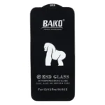 محافظ صفحه نمایش شیشه ای Anti Static - ESD Baiko مدل Apple iPhone 13 / iPhone 13 Pro / iPhone 14 / 16e
