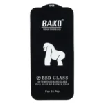 محافظ صفحه نمایش شیشه ای Anti Static - ESD Baiko مدل Apple iPhone 15 Pro