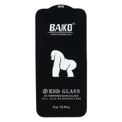 محافظ صفحه نمایش شیشه ای Anti Static - ESD Baiko مدل Apple iPhone 15 Pro