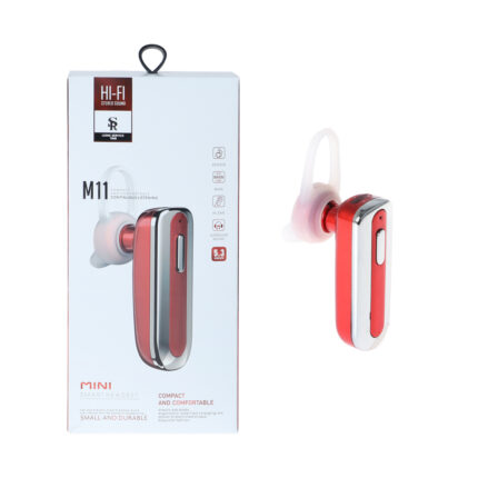 هندزفری بی سیم تک گوش HI-FI مدل M11 - قرمز