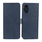 کیف چرمی موبایل مگنتی محافظ لنزدار KRF مدل Xiaomi Poco M5 - سرمه ای