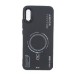 قاب Armor لنز متال Texture طرح مگ سیف Xiaomi Redmi 9A / Redmi 9A Sport / Redmi 9AT - مشکی