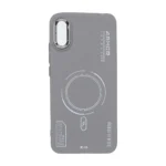 قاب Armor لنز متال Texture طرح مگ سیف Xiaomi Redmi 9A / Redmi 9A Sport / Redmi 9AT - خاکستری