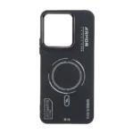 قاب Armor لنز متال Texture طرح مگ سیف Xiaomi Redmi 13C / Poco C65 - مشکی