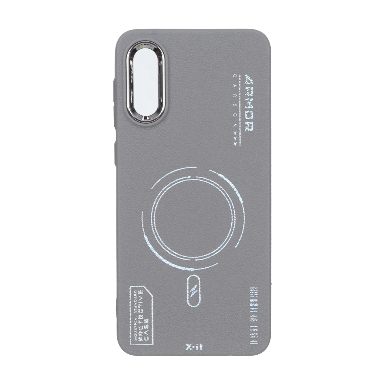 4600724 قاب Armor لنز متال Texture طرح مگ سیف Samsung Galaxy A02 / M02 - خاکستری - تصویر 1