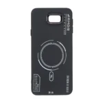قاب Armor لنز متال Texture طرح مگ سیف Samsung Galaxy J7 Prime / G610 - مشکی