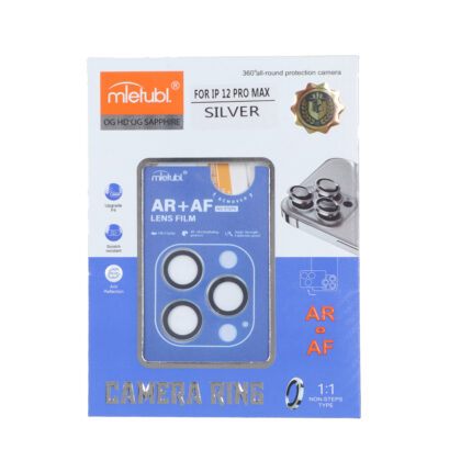 محافظ لنز رینگی اورجینال Mietubl شابلون دار Apple iPhone 13 / iPhone 13 Mini / iPhone 12 Pro Max - مشکی (پک دار)