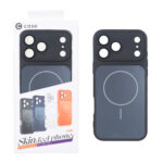 قاب C Case سیلیکونی PVD MagSafe محافظ لنز گلس دار Apple iPhone 17 Pro Max - مشکی (پک دار) - VIN