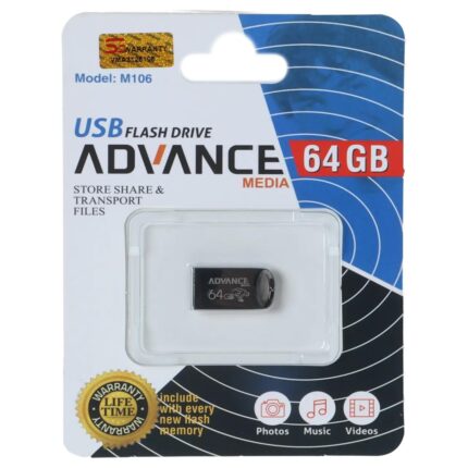 فلش مموری Advance Media مدل M106 USB2.0 ظرفیت 64GB - مشکی