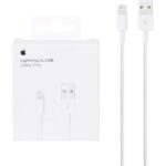 کابل شارژ آیفون Apple مدل MUQW3ZM/A A1480 - سفید - KZN (اصل چین)