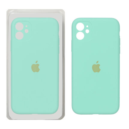 قاب سیلیکونی پاک کنی محافظ لنزدار اورجینال Apple iPhone 11 - سبز (پک اصلی)