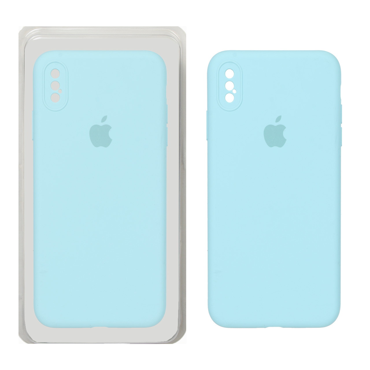 4604000 قاب سیلیکونی پاک کنی محافظ لنزدار اورجینال Apple iPhone X Max / iPhone XS Max - فیروزه ای (پک اصلی) - تصویر 1