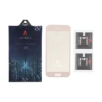 محافظ صفحه نمایش شیشه ای اورجینال Full Cover Artoriz مدل Samsung Galaxy J3 (2017) / J3 Pro (2017) / J330 - طلایی (پک دار)