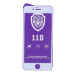 محافظ صفحه نمایش شیشه ای Full Cover Lion 11D مدل Apple iPhone 6 / iPhone 6s - سفید