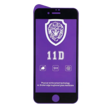 محافظ صفحه نمایش شیشه ای Full Cover Lion 11D مدل Apple iPhone 7 / iPhone 8 / iPhone SE 2020 - مشکی
