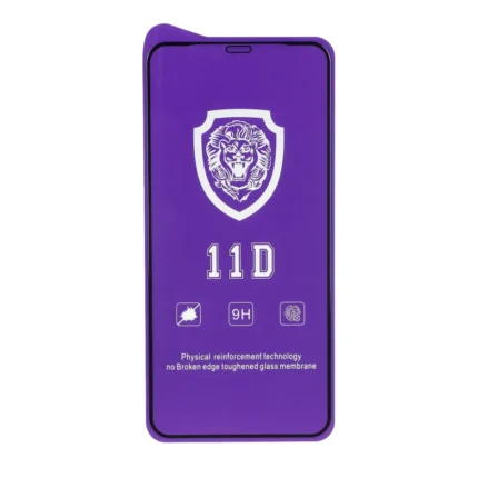 محافظ صفحه نمایش شیشه ای Full Cover Lion 11D مدل Apple iPhone 11 Pro Max / iPhone X Max / iPhone Xs Max