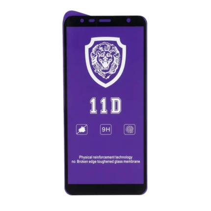 محافظ صفحه نمایش شیشه ای Full Cover Lion 11D مدل Samsung Galaxy A750 / J4 Core / J4 Plus / J6 Plus / J8 / A8 Plus / A6 Plus / A7 2018