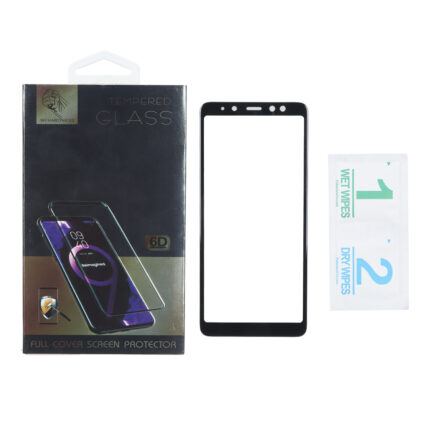 محافظ صفحه نمایش شیشه ای Full Cover مدل Samsung Galaxy A8 Plus (2018) / A730 (پک دار)