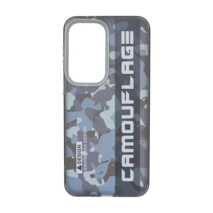 قاب Camouflage چریکی محافظ لنز کربن Samsung Galaxy A37 - سرمه ای