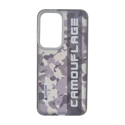 قاب Camouflage چریکی محافظ لنز کربن Samsung Galaxy A37 - بنفش