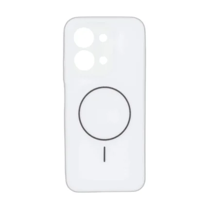 قاب دو لایه طرح مگ سیف محافظ لنز مات Xiaomi Redmi 15C / Poco C85 - سفید