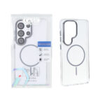 قاب اورجینال Premium Case کریستالی MagSafe لنز فلزی Samsung Galaxy S26 Ultra - خاکستری (پک دار)