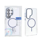 قاب اورجینال Premium Case کریستالی MagSafe لنز فلزی Samsung Galaxy S26 Ultra - سرمه ای (پک دار)