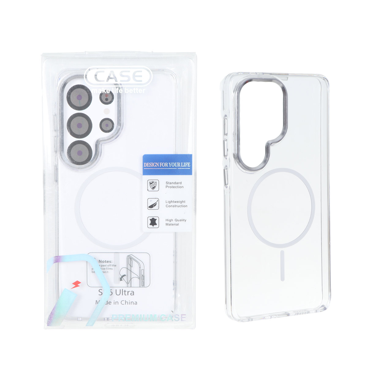 4604404 قاب اورجینال Premium Case کریستالی MagSafe لنز فلزی Samsung Galaxy S26 Ultra - نقره ای (پک دار) - تصویر 1