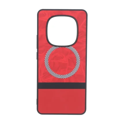 قاب جیر دو تکه طرح مگ سیف هاشور Xiaomi Redmi Note 15 / Poco M8 5G - قرمز