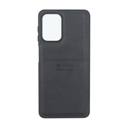 قاب طرح چرم Puloka خط دار Samsung Galaxy A22 4G / M22 / M32 4G / F22 - مشکی