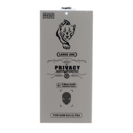 محافظ صفحه نمایش شیشه ای YongPoly 360 ESD Privacy بدون حاشیه Samsung Galaxy S24 Ultra