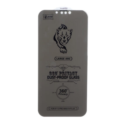 محافظ صفحه نمایش شیشه ای YongPoly 360 ESD Privacy بدون حاشیه توری دار Apple iPhone 13 Pro Max / iPhone 14 Plus