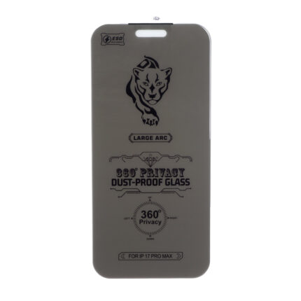 محافظ صفحه نمایش شیشه ای YongPoly 360 ESD Privacy بدون حاشیه توری دار Apple iPhone 17 Pro Max