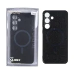 قاب C Case نگین دار MagSafe هولوگرامی محافظ لنزدار Samsung Galaxy S25 FE - مشکی (پک دار)