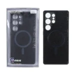 قاب C Case نگین دار MagSafe هولوگرامی محافظ لنزدار Samsung Galaxy S25 Ultra - مشکی (پک دار)