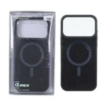 قاب C Case نگین دار MagSafe هولوگرامی محافظ لنزدار Apple iPhone 17 Pro Max - مشکی (پک دار)