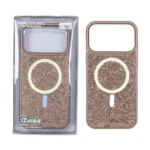 قاب C Case نگین دار MagSafe هولوگرامی محافظ لنزدار Apple iPhone 17 Pro Max - صحرایی (پک دار)