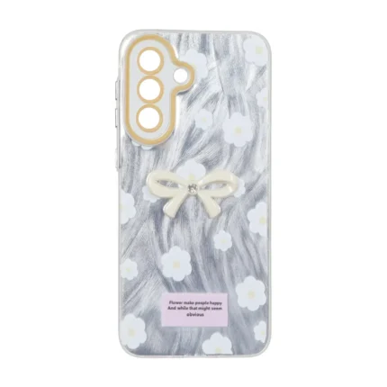 قاب اطلسی Flower پاپیون دار Samsung Galaxy A37 - طرح 111