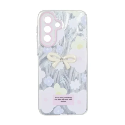 قاب اطلسی Flower پاپیون دار Samsung Galaxy A37 - طرح 112