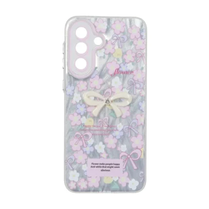 قاب اطلسی Flower پاپیون دار Samsung Galaxy A37 - طرح 113
